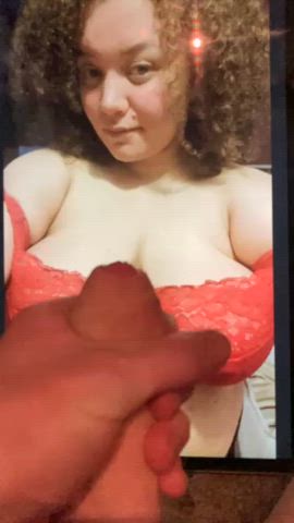 big tits boobs chubby curly hair curvy jerk off natural tits thick tits tribute clip