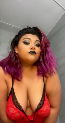 bbw big ass big tits bisexual latina lingerie sbbw thick undressing clip