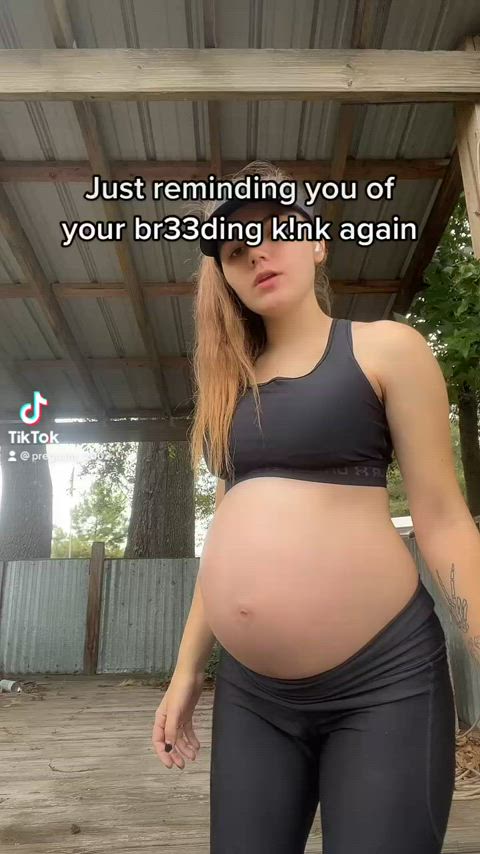 Reminding you of your breeding kink while 37 weeks pregnant