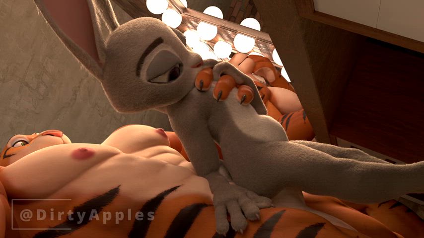 animation big ass big dick breeding deep penetration furry sex size difference standing