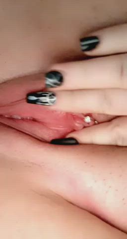 bbw clit clit rubbing milf pawg pierced pink wet pussy clip