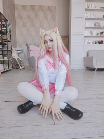 cosplay panties skirt tease clip