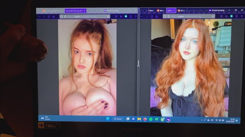 big tits cumshot natural tits redhead teen clip