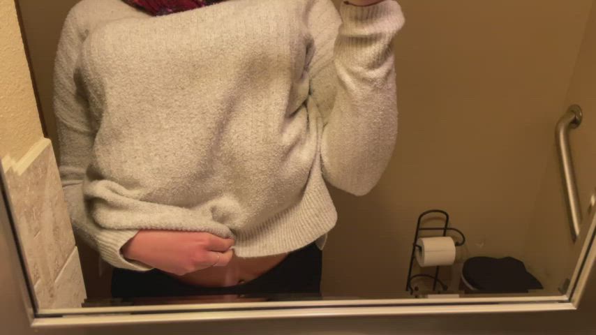 bundled up (f)or winter but you know the tits still have to make an appearance