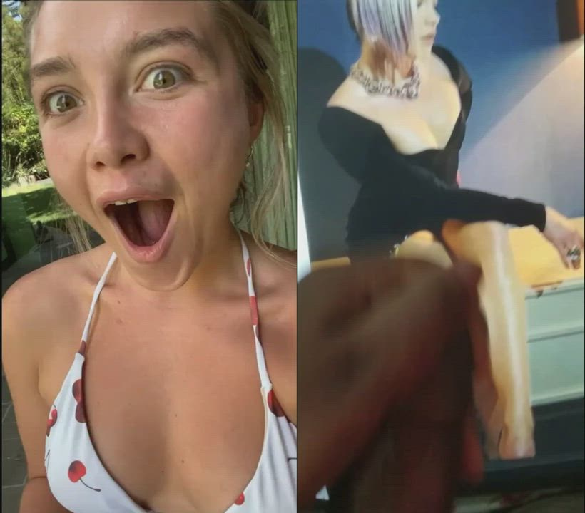 Florence pugh happy and surprised