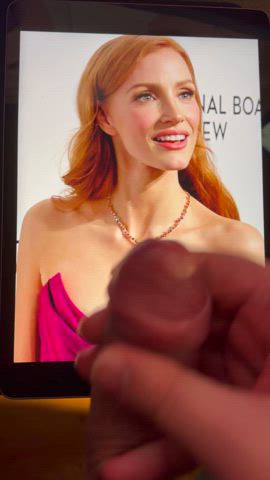 celebrity cum cumshot jessica chastain tribute clip