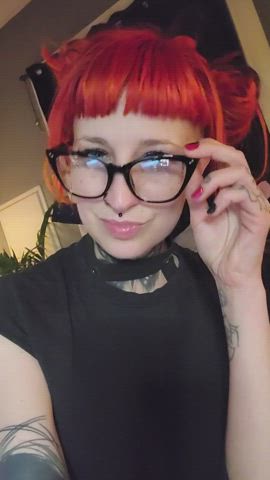Cute Glasses Redhead clip
