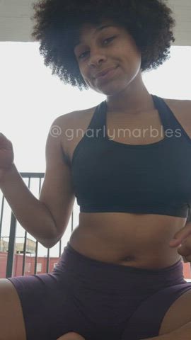 ebony smoking titty drop clip