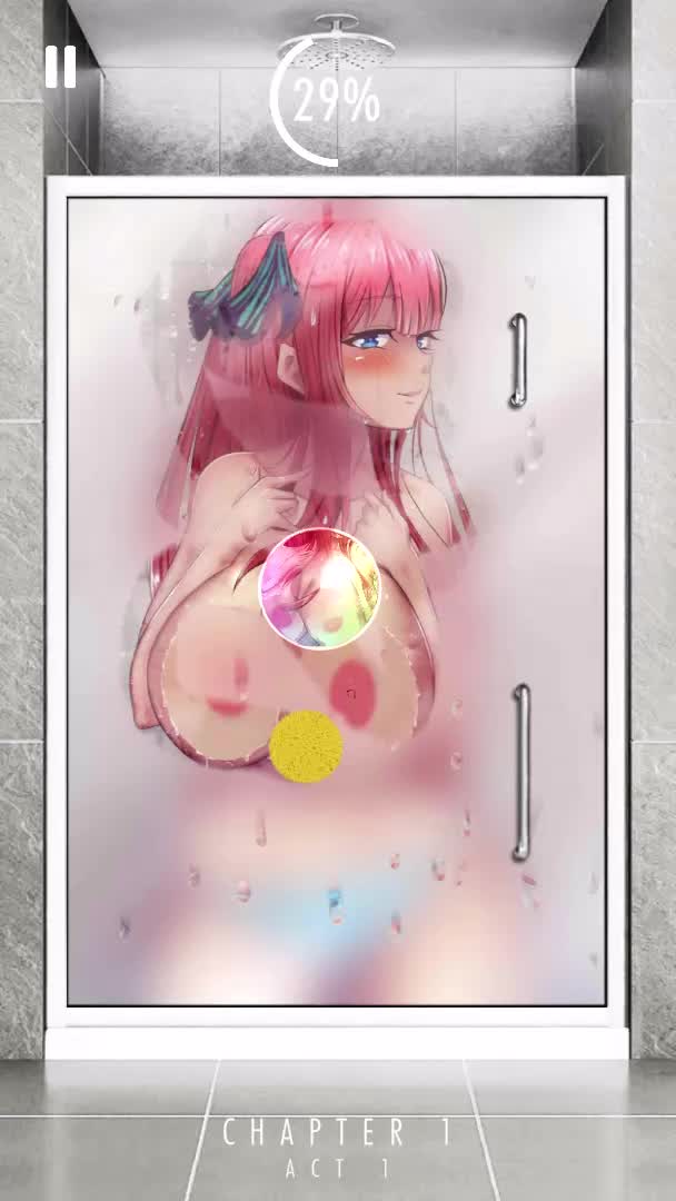 Anime girl in the shower