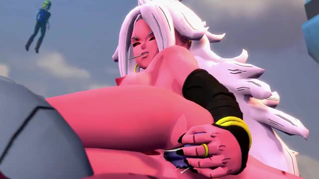 Android 21's snack break - Close up