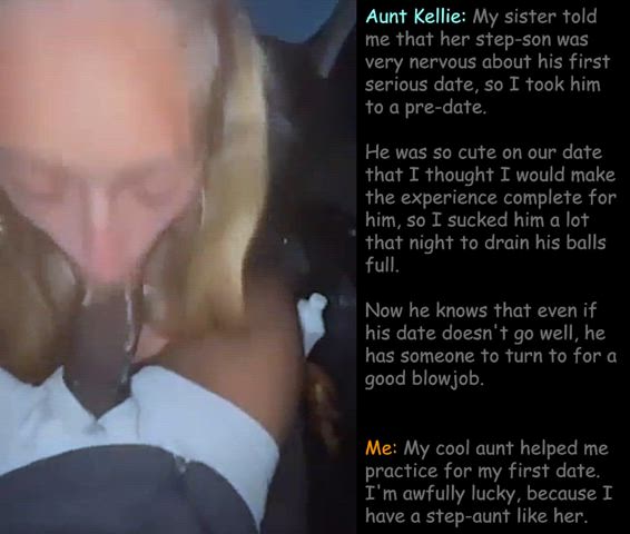 aunt aunty bbc bbc slut blowjob caption car family nephew fauxcest clip