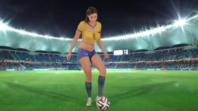 Sexy Soccer Girls Body Painting for World Cup 2014