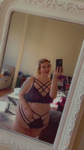 bbw blonde boobs lingerie pawg ssbbw tease thick belly clip