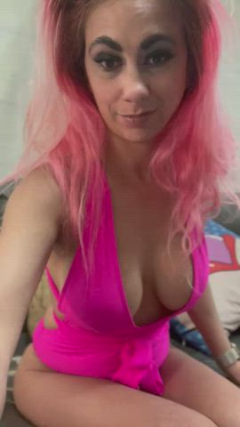 Alt Curvy Pink Smoking Swimsuit clip