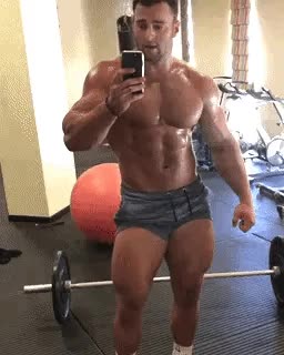 Flexing in the gym Gif ...