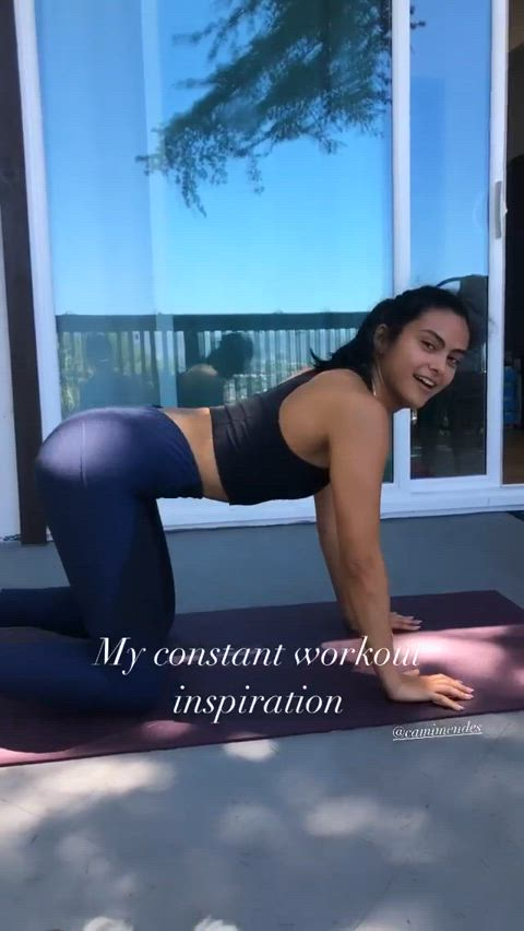 camila mendes yoga yoga pants clip