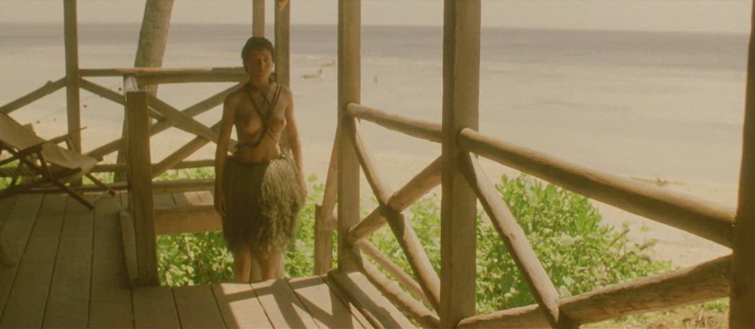 Papua anthropologist (Maya Stange) doing native widow rites (In a Savage Land (1999))