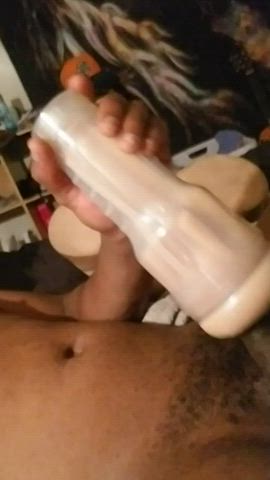 Amateur Big Dick Ebony Fleshlight Humping Sex Toy Solo clip