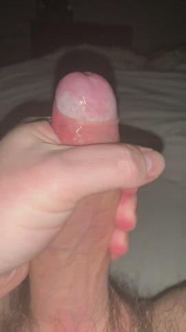 Could you milk my thick uncut cock like this?
