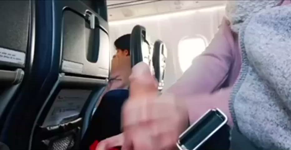 Airplane Caption Cheating Exposed Handjob Outdoor clip