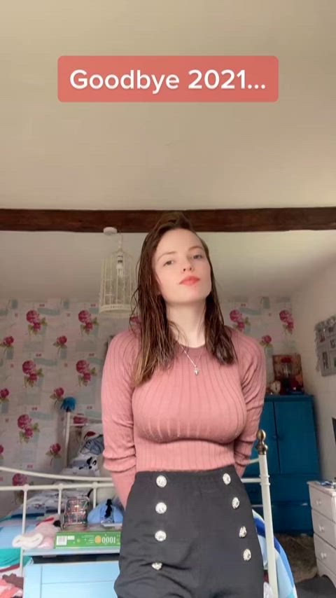 british brunette busty tiktok wholesome clip