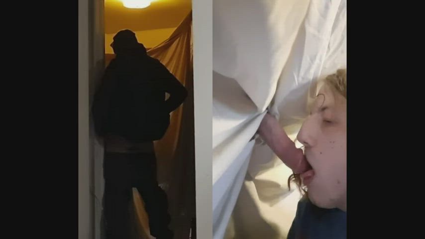 25yo Brit pissing and cumming on me at my gloryhole