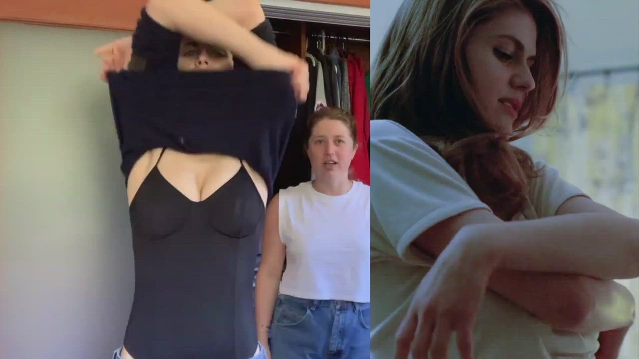 Alexandra Daddario Big Tits Braless clip