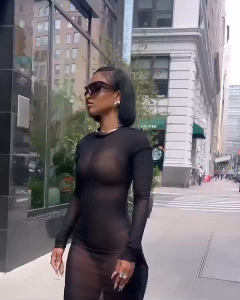 ebony see through clothing thick clip