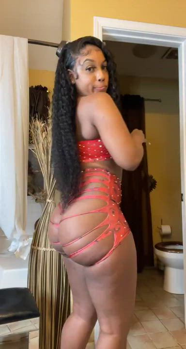 Bending Over Booty Ebony clip