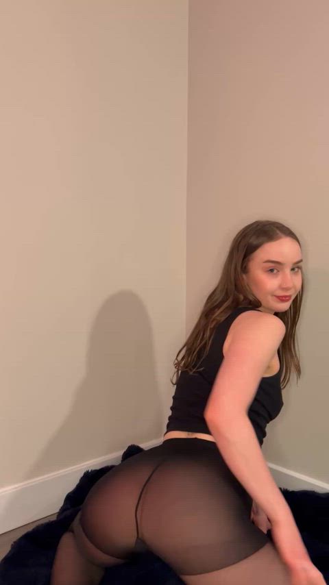 ass brunette onlyfans stockings tights white girl clip