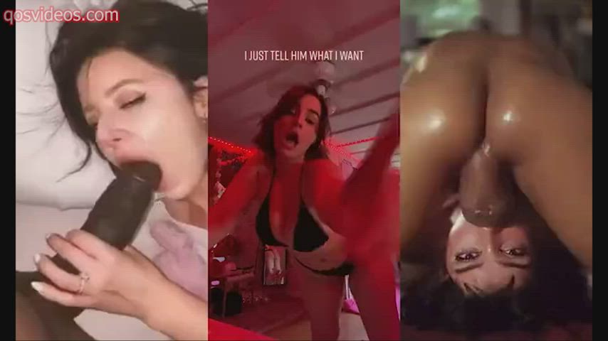 BBC Blowjob Deepthroat Interracial PMV Riding Sloppy Split Screen Porn Porn GIF by