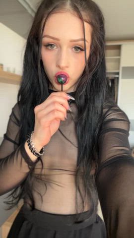 I love sucking lollipops but I'm sure you want me to suck something else