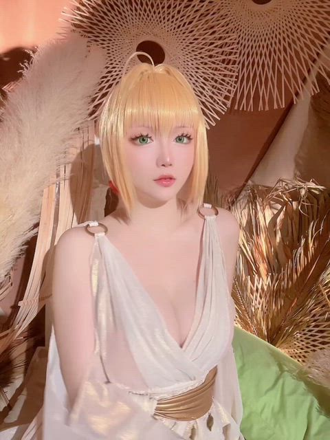 asian beautiful cosplay clip