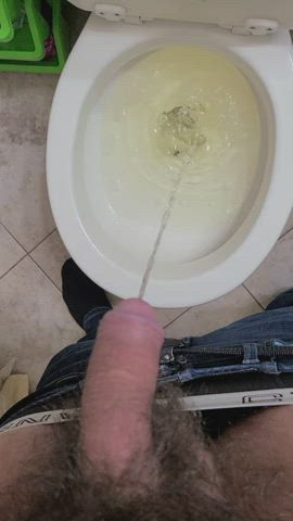 big dick cock pee peeing toilet clip