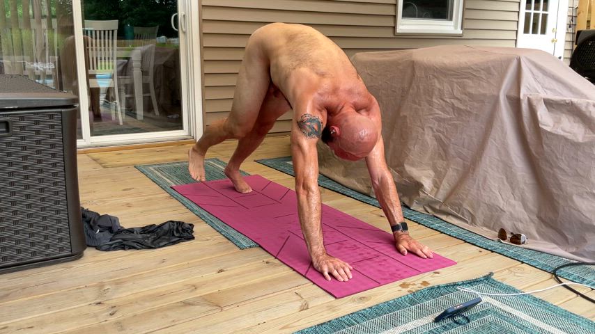 male muscles yoga clip