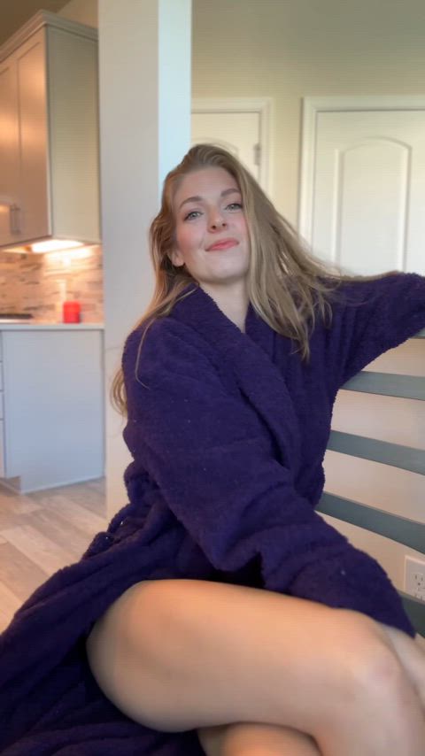 Hiding this body under my fuzzy mom robe f35