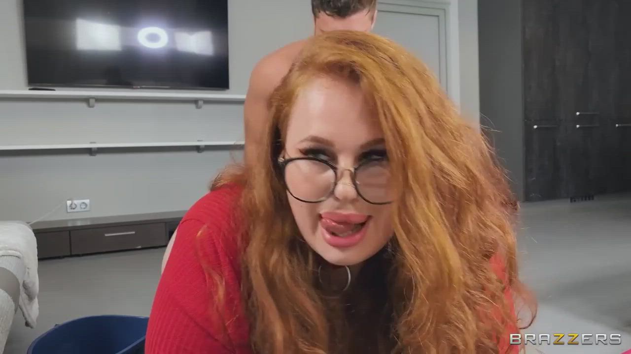 Fat, big-tittied redhead bitch gets hard fuck behind by YouPerv