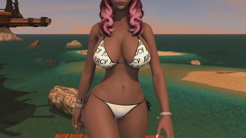 beach bikini kitty clip