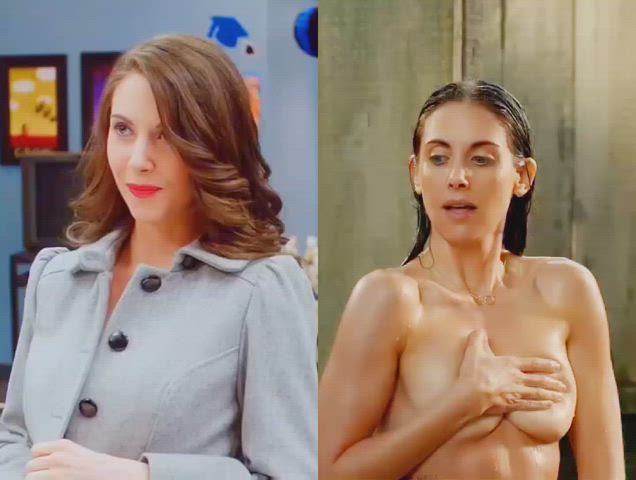 alison brie celebrity hand bra clip