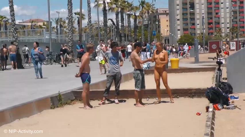 beach exhibitionist public clip