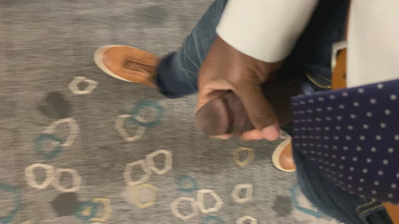 Enjoying my BBC down the hallway. Wishing you would open a door and let [m]e in.