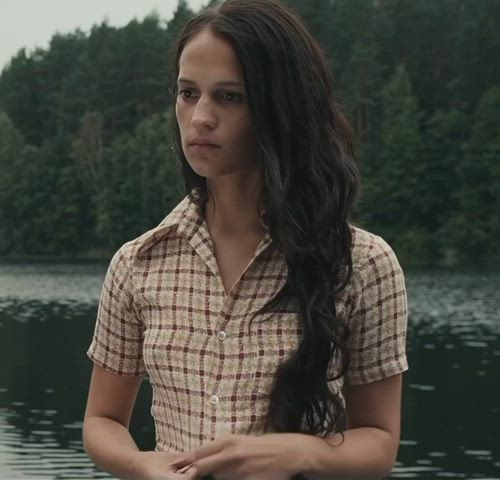 60fps alicia vikander boobs celebrity nude perky petite slow motion topless clip
