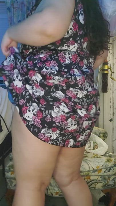 Ass BBW Booty Chubby Clothed Dress Panties Tease clip