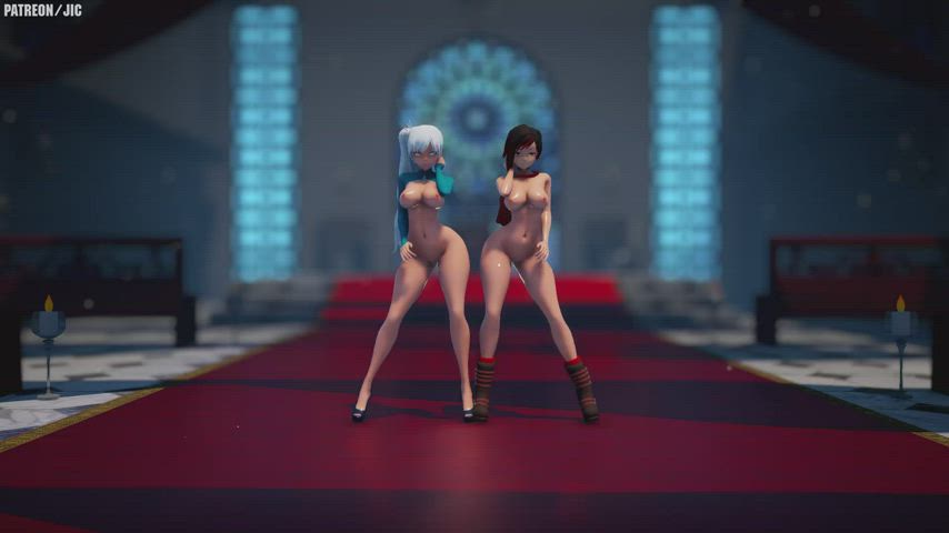 Animation Anime Big Ass Big Tits Booty Bouncing Tits Cartoon Dancing Striptease clip