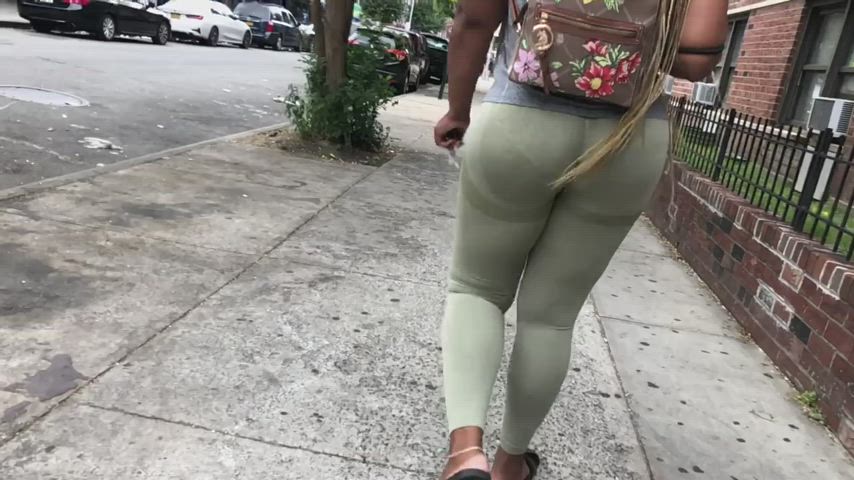 Ass Candid Ebony Leggings Thick clip