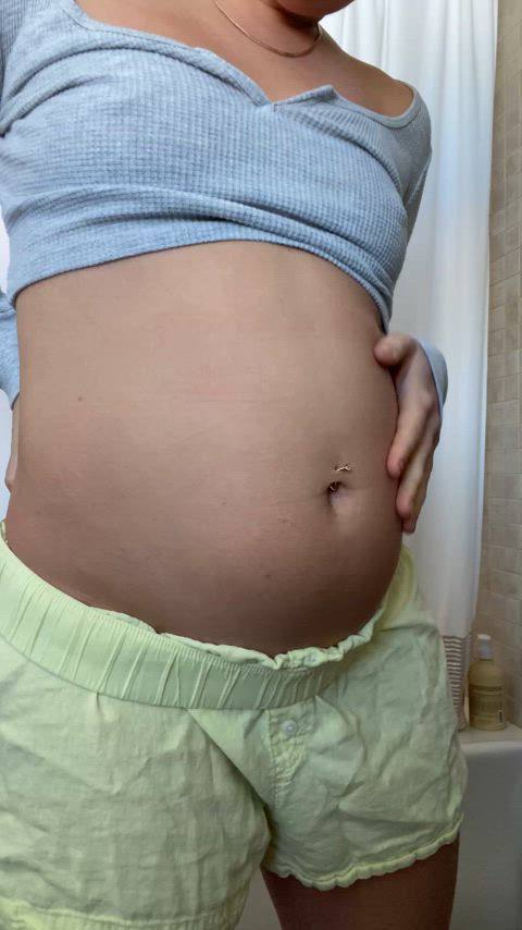 belly button impregnate pregnant belly clip