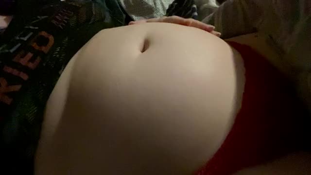 jiggling my fat belly before dinner