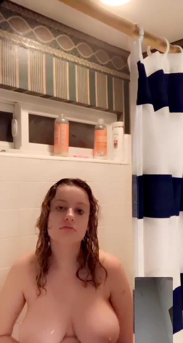 My gf showering