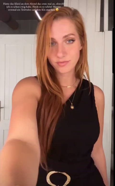 blue eyes celebrity cleavage clothed german pretty redhead celebs sexy-frex clip