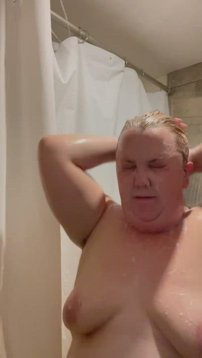 Amateur BBW Big Tits Boobs Cum On Tits OnlyFans Shower Soapy Taboo clip